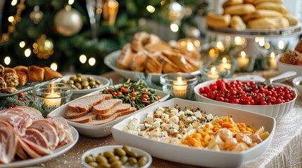 Fototapeta premium Festive Foods to Ring in the Season.