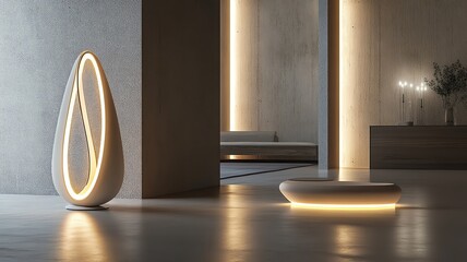 table lamps in a variety of styles Modern minimalist LED floor lamp and coffee table