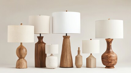 table lamps in a variety of styles Collection of stylish wooden table lamps