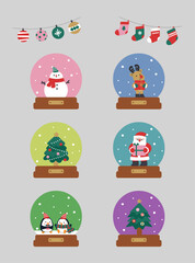 크리스마스 오브젝트 일러스트레이션