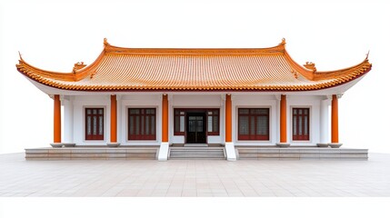 Taipei Confucius Temple Taiwan isolated on a white background a site of cultural and historical importance