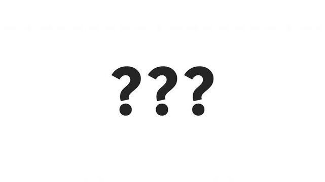 Question marks animated video design