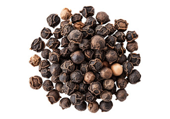 Obraz premium Dried whole seed black pepper. Transparent background .Isolated PNG