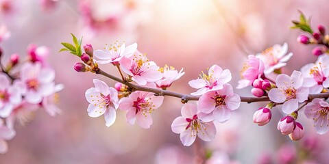 Spring's gentle pink blossoms create a beautiful floral background, nature's perfect wallpaper.