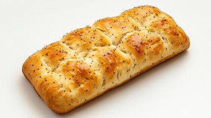 Freshly Baked Loaf of Soft Bread on a Light Background