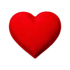 Obraz premium Red 3D Heart Illustration PNG with Transparent Background - Love and Romance Design
