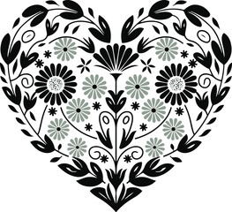 Elegant Floral Heart Design