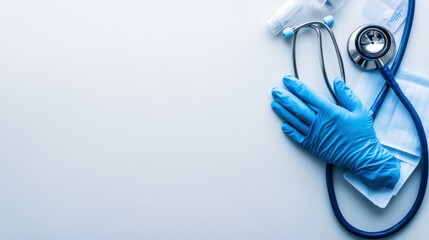 Medical Equipment on Clean White Desk