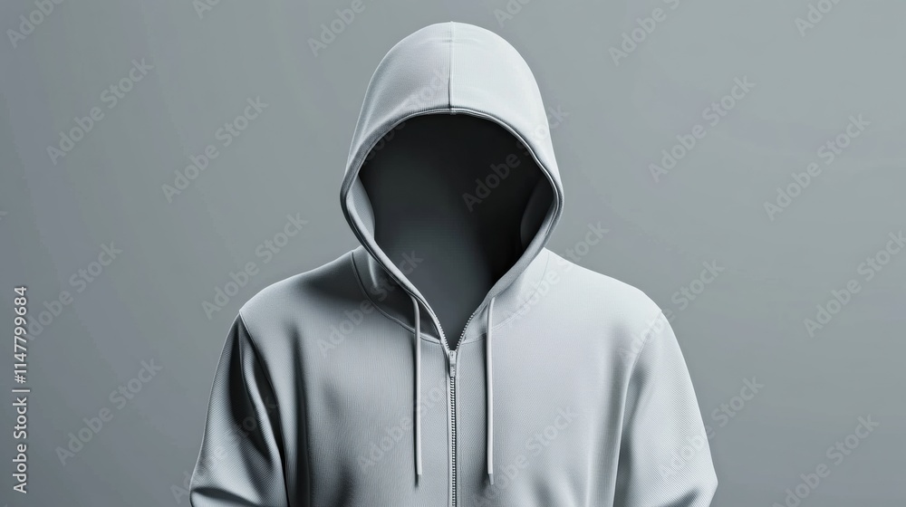Fototapete empty mockup of a hooded sweatshirt for customizable text and design placement. generative ai