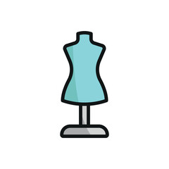 Mannequin fashion tailor icon vector basic design