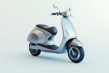 Sleek design showcases modern scooter with smooth curves and min
