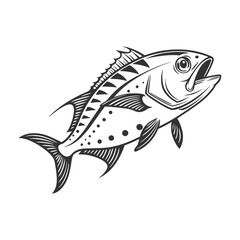 Chilipepper Rockfish Vector Art and Illustration