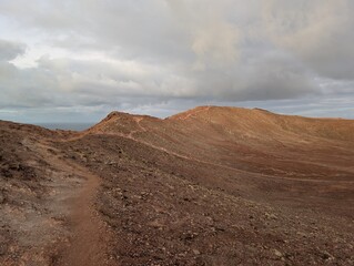 volcanic landscape in island