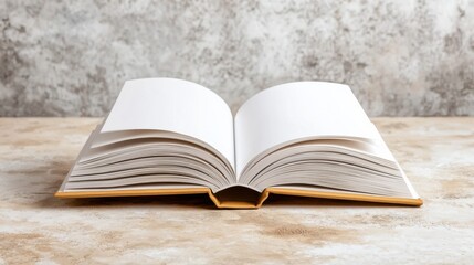 A blank white book background mockup display featuring a sleek and minimalistic design that allows for easy customization and showcasing of various book covers or designs.