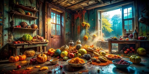 Cursed House Terror USA 2: AI Generated Spooky Food Photography