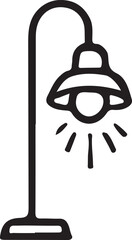 Hang lamp icon or logo isolated sign symbol vector