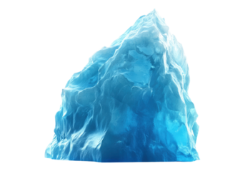 Huge blue iceberg. Transparent background .Isolated PNG