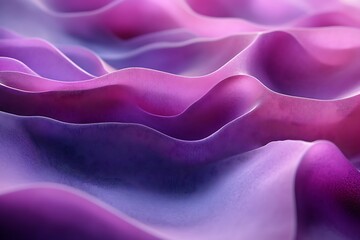 Fototapeta premium Abstract Close-up of Textured Purple and Pink Wavy Fabric