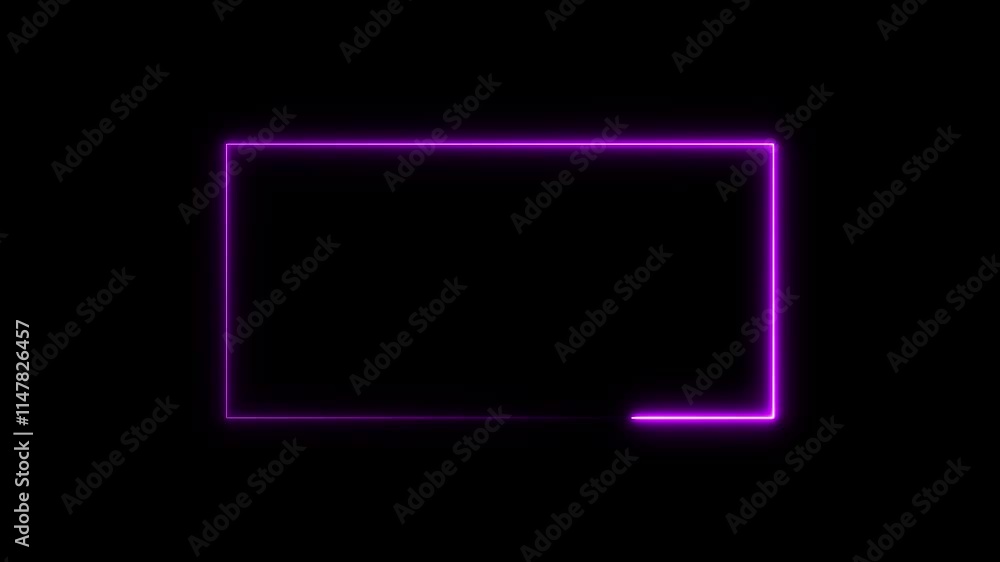 Poster abstract colorful neon light movement motion with space on black background