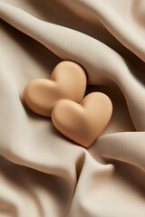 Heart Shaped Soaps on Luxurious Fabric: Comfort and Serenity in Bath Essentials