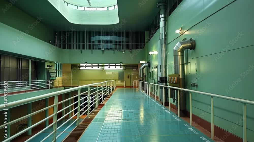 Poster a guided tour through a mock nuclear power plant with stops at key areas to learn about neutron mode