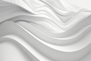Abstract white curved lines background.