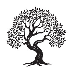 "Free Tree Silhouette Vector Design for Nature-Inspired Projects
