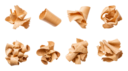 Wood Shavings Abstract Art, Curled, Twirled, Pencil Shavings, Light Brown, Texture, Isolated, Black 