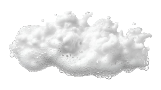 White Soap Foam Bubbles Texture Background Lather Cleaning Product