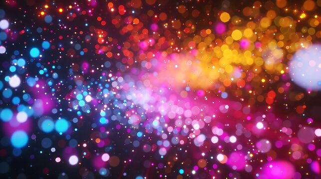 A modern digital scatter plot with vibrant data points scattered across the screen.