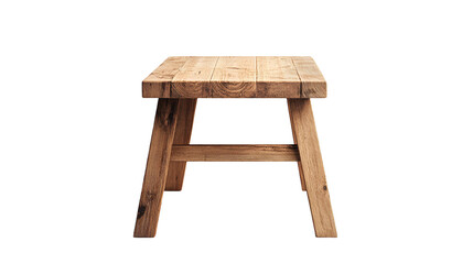 Rustic Wooden Stool, Simple Design, Farmhouse Style, Solid Wood, Reclaimed Timber, Natural Finish, M