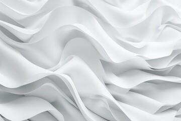 Obraz premium Abstract white flowing fabric waves.