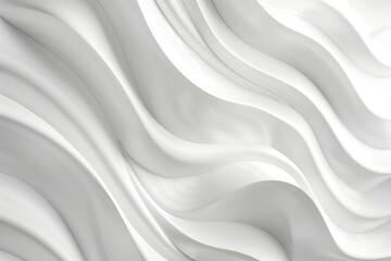 Obraz premium Abstract white flowing waves background texture.