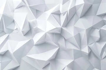Abstract white geometric background of triangles.
