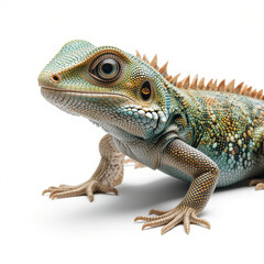 Fototapeta premium Lizard on white background - animal generation -
