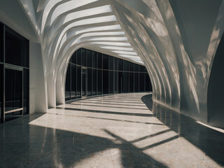  A minimalist design with abstract lines and curves symbolizing unity and connection 
