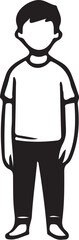 Young man avatar full body vector