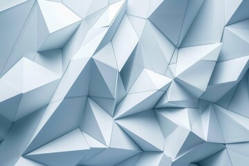 Obraz premium Abstract white geometric background with sharp angles and a textured surface.