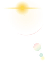 Isolated lens flare.Golden sun flare.Sun ray bokeh effect