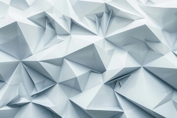 Abstract white geometric background with sharp triangular shapes.