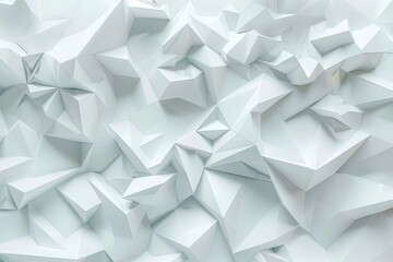 Fototapeta premium Abstract white geometric low-poly background.
