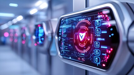 futuristic tech security interface hud - futuristic technology