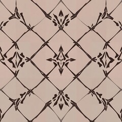 Naklejka premium Elegant Diamond Pattern Brown and Beige Texture 