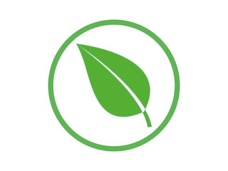 Green leaf organics eco logo transparent background