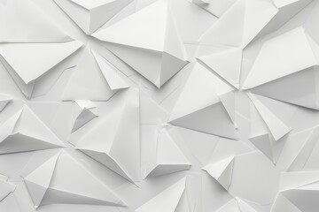 Obraz premium Abstract white geometric triangular pattern background.