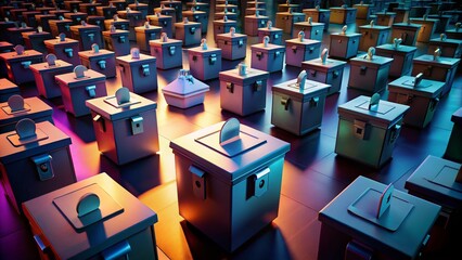 Drone Photography: Election Ballot Box Security, Hacking, Democracy at Risk - Vote Tampering, Data Piracy