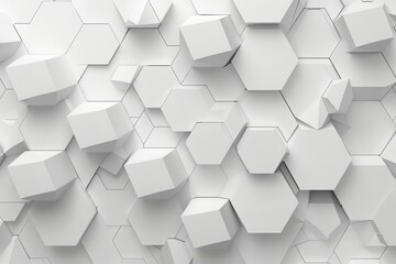 Fototapeta premium Abstract white hexagonal pattern.