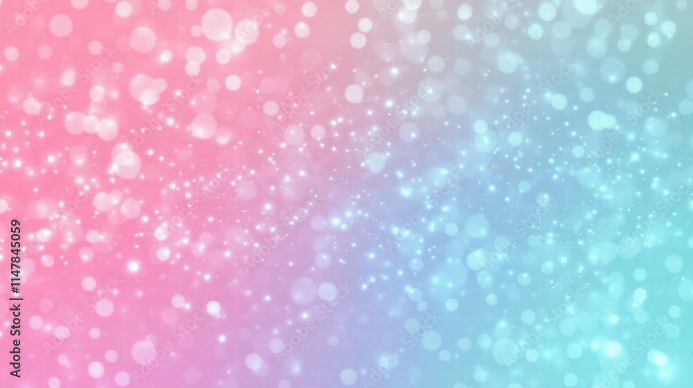 Poster colorful abstract background with chaotic patterns and soft bokeh effects in pink and blue tones for