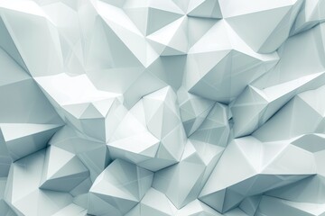 Obraz premium Abstract white low poly background with geometric shapes.
