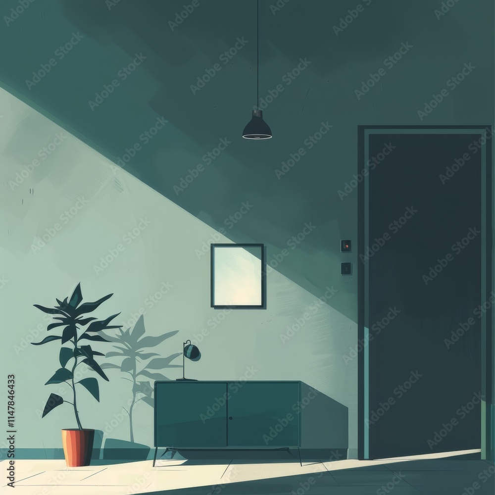 Poster minimalist lofi design with generous copy space.
